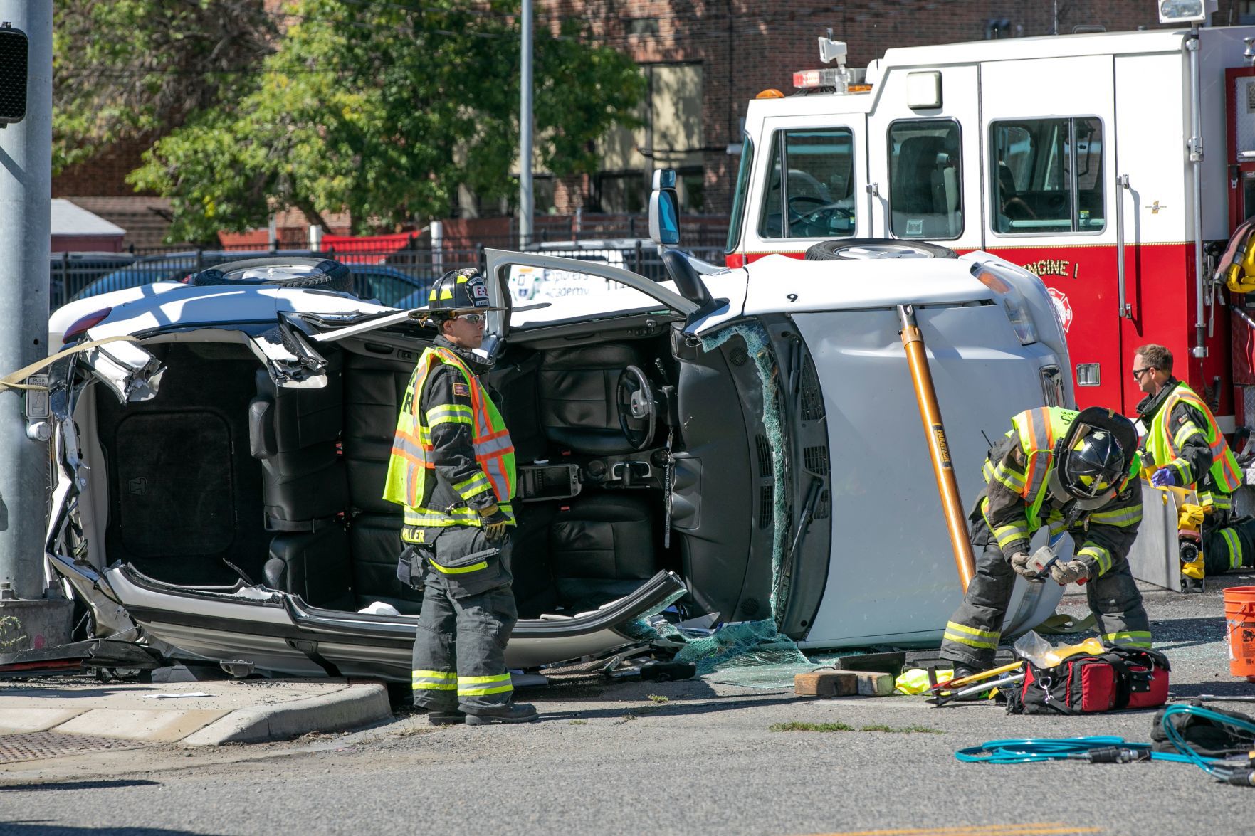 Two vehicles involved in downtown collision